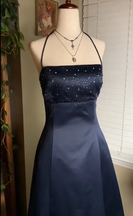 Navy Blue Long Prom Dresses for Party Events