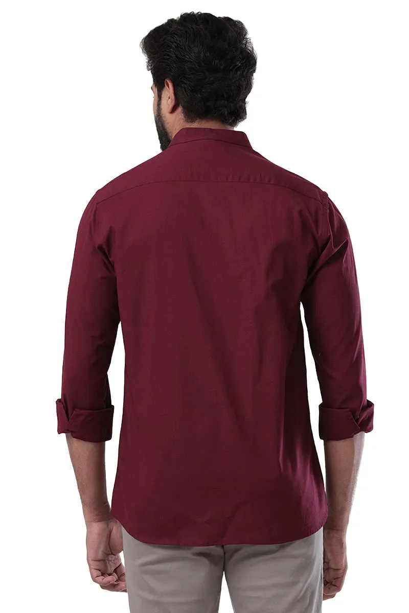 Neo - Maroon Formal Shirt For Men | Ariser