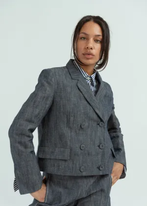 Odeeh Indigo Double Breasted Jacket
