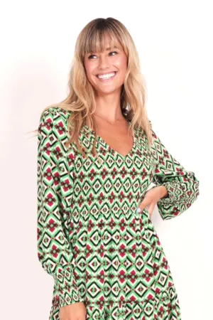 Phoenix Dress Retro Green
