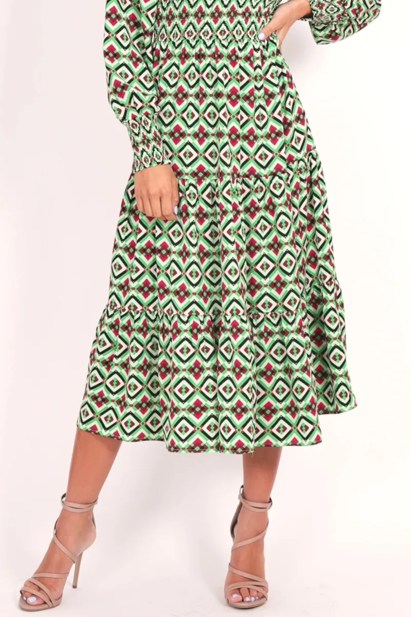 Phoenix Dress Retro Green