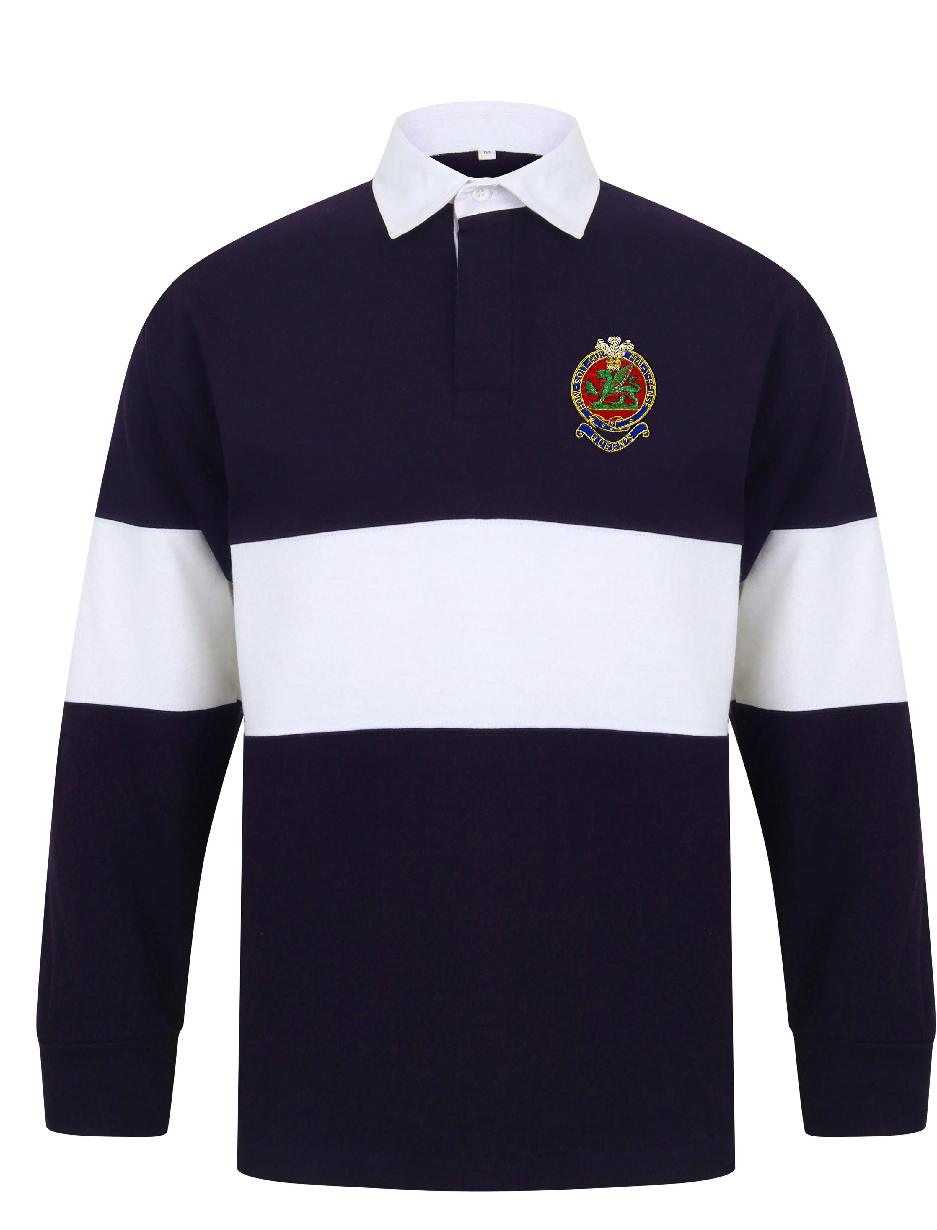 Queen's Regiment Panelled Rugby Shirt