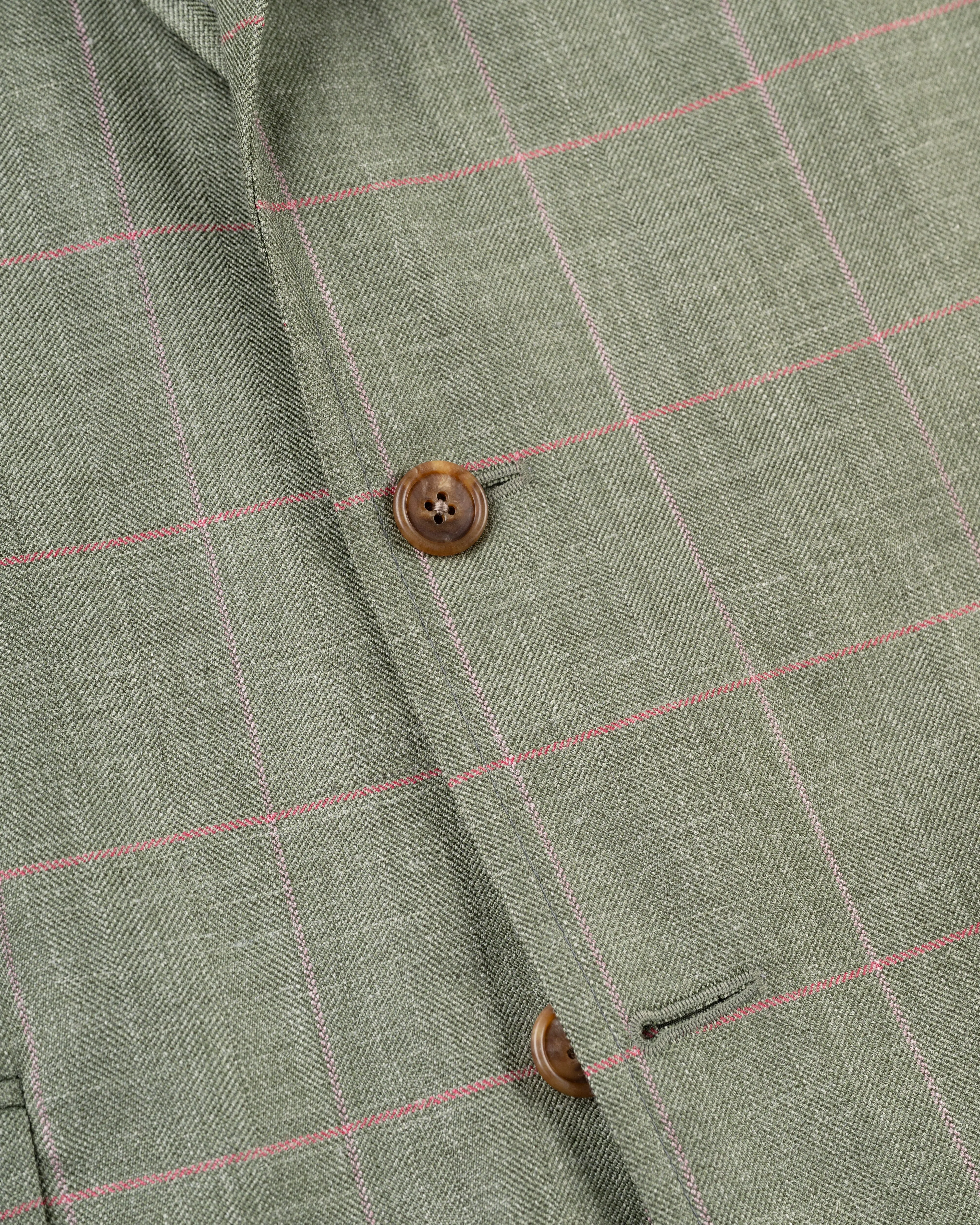 SAGE GREEN/PINK WINDOWPANE SPORT COAT