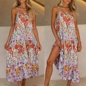 Sexy Cami Sleeveless Printed Dress