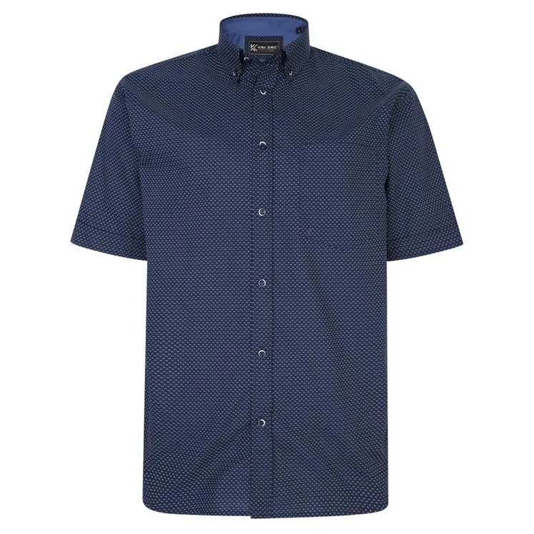 Short Sleeve Dobby Print Shirt