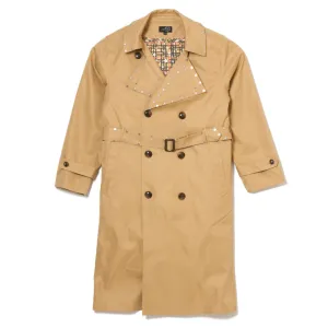 STUDDED TRENCH COAT / KHAKI