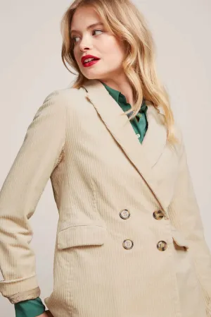 Tina Corduroy Blazer - Ivory