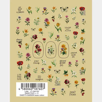 Tsumekira [Latte] Daisy's Garden Warm Colors LT-DAI-101