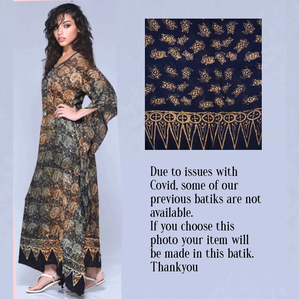 Vanessa Maxi Boho Dress Caftan – Gauzy Batik Figure Flattering