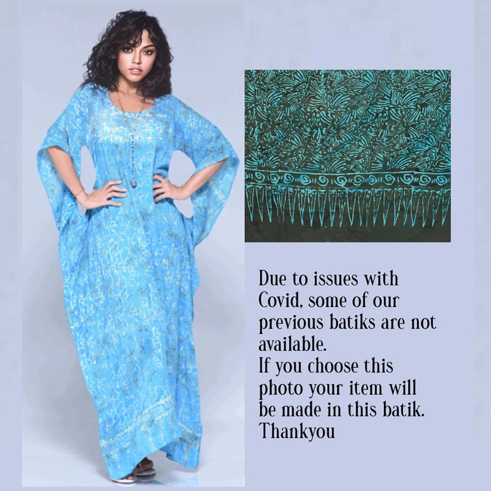 Vanessa Maxi Boho Dress Caftan – Gauzy Batik Figure Flattering