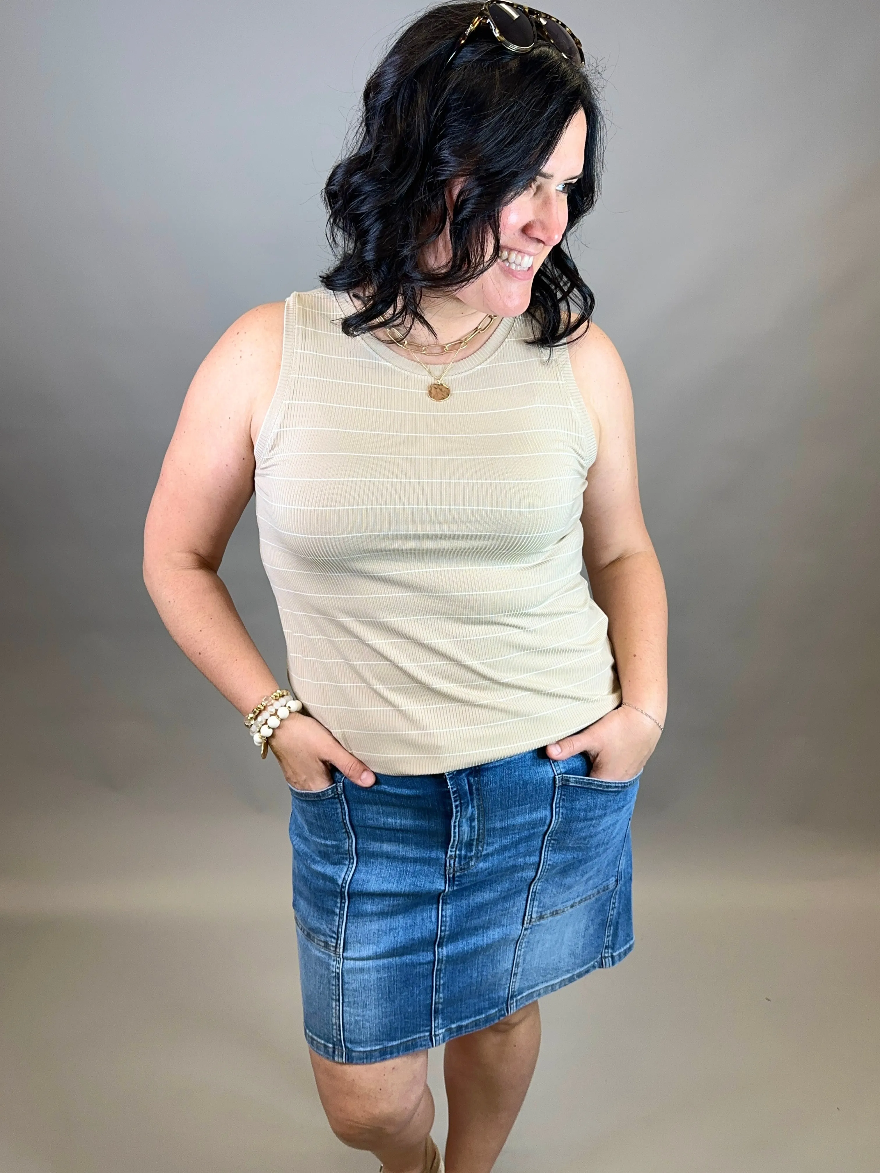 White Pepper Euclid Tank