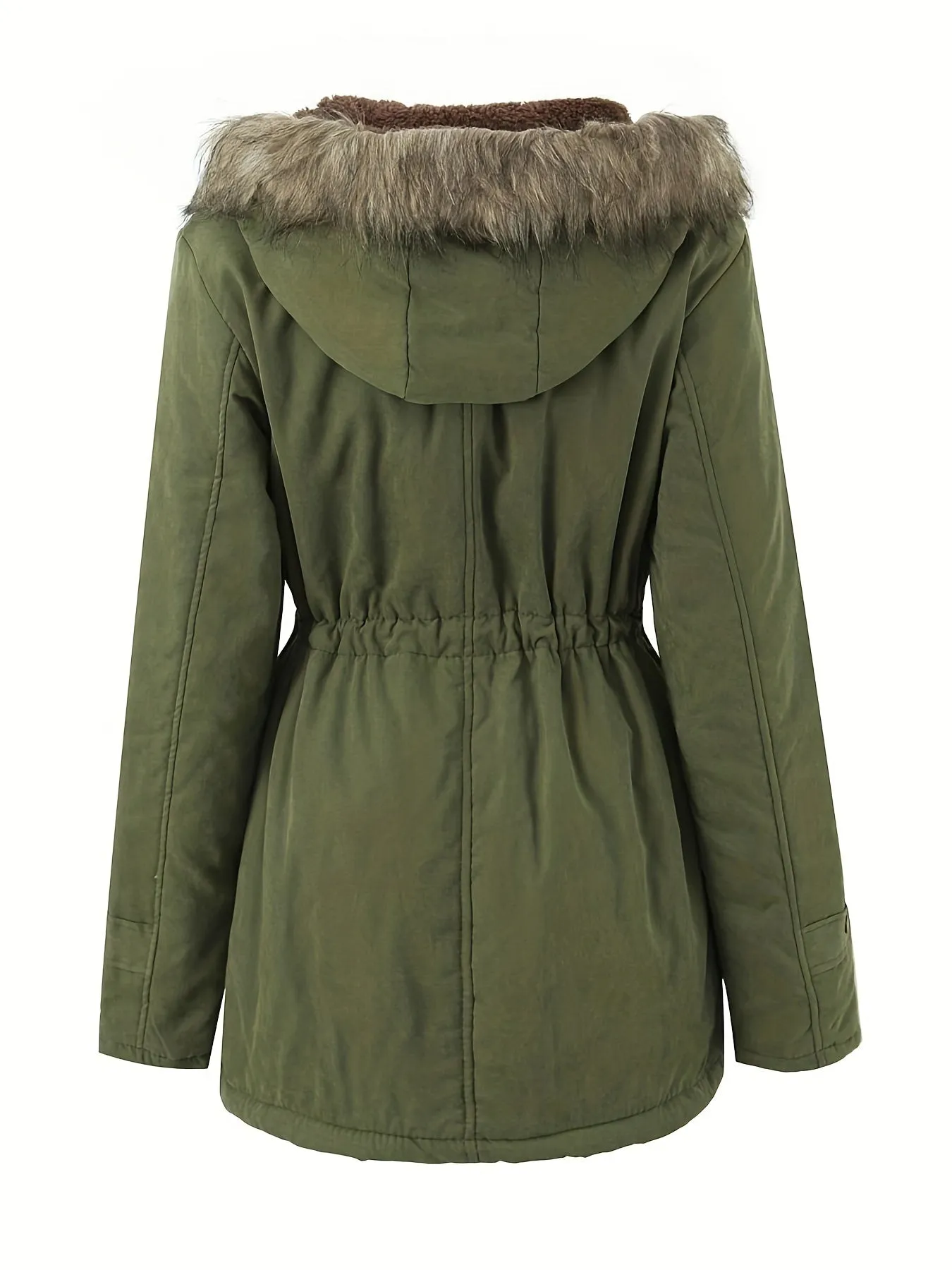 Women's Long Parka Jacket, Warm with Pockets