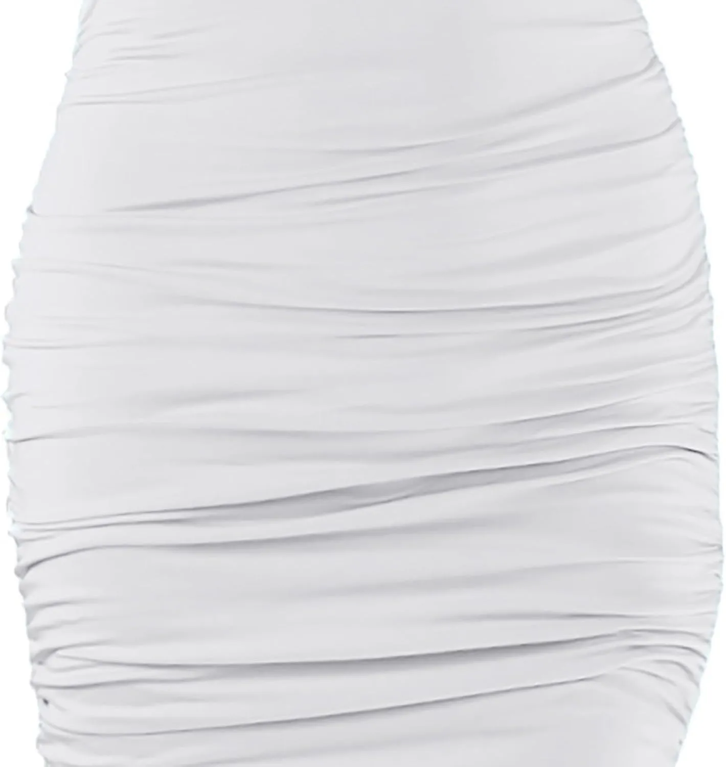 Womens Sexy Bodycon Dress Bandage Sleeveless Backless Suspender Hip Skirt Ruffle Dress