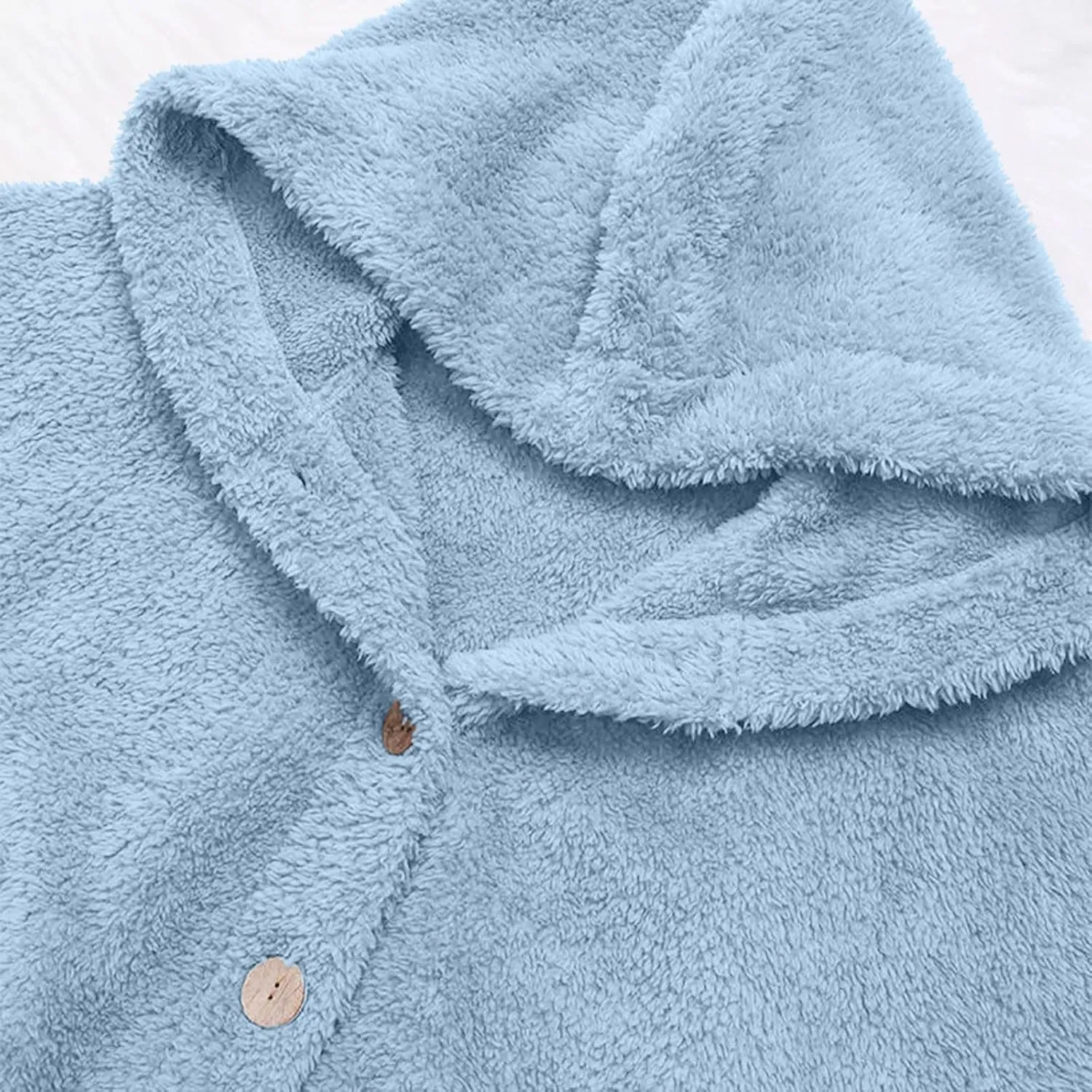 YRAETENM Womens Fuzzy Fleece Sherpa Hoodies Oversized Warm Winter Coats Soft Button down Long Jackets Cardigan with Pockets